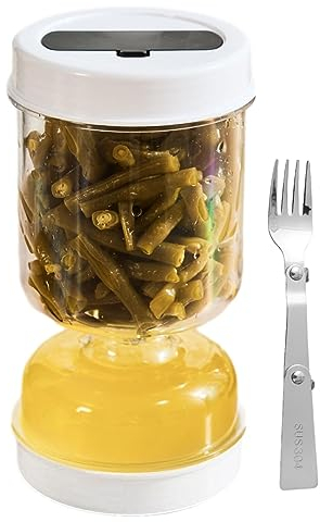 Encurtidos Contenedor Reloj de Arena, Tarro de Inserción Con Colador, Encurtidos Herméticos Y Contenedor de Oliva Para Separar Los Alimentos De La Salmuera Si Es Necesario, Tarro De Pepinillos Para