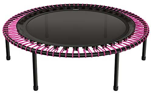 bellicon Fitness Trampolin 125cm (Pink) | Stabile Schraubbeine & Seilring-Federung bis zu 150 kg (Extra Stark) | 3-teiliger Rahmen | Made in Germany