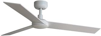 Faro RUDDER Petit ventilateur de plafond CC blanc et frêne, 6 vitesses