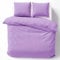 Cotton Castle Bettwäsche Bettgarnitur Bettbezug 100% Baumwolle 135x200 155x220 200x200 200x220, Farbe:Lila, Größe:155 x 220 cm