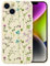 RALEAVO Flower Case for iPhone 14, Liquid Silicone Shockproof Protection Case Cover for Girls Women with Aesthetic Cute Floral Patterns Soft Slim Phone Case for iPhone 14 6.1-Beige
