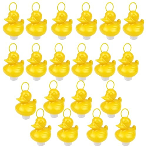 SERENA'S® Pack of 20 Weighted Ducks with Hooks – 7cm Durable Plastic Yellow Ducks for Kids – Perfect for Duck Fishing Set, Bath Toys, Pool Play, Educational Fun & Water Games
