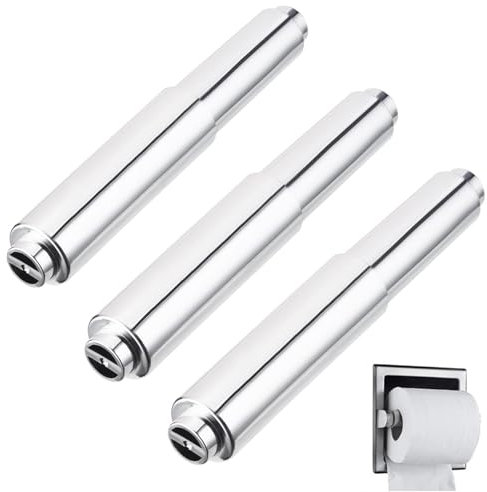 2Pcs Toilet Paper Holder Roller Rust-Proof ABS Plastic and Stainless Steel Springs Toilet Roller Durable Toilet Spring Roll Spindle Paper Tissue Holder Spindle for Shaft Toilet