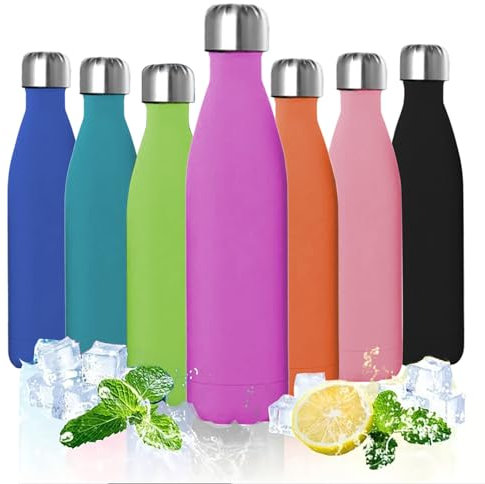 ProBytes Stainless Steel 500ml Water Bottle - Thermal Vacuum Insulated Flask, Double Wall BPA-Free Material, Upto 12/24 Hrs Hot/Cold, Leak-Proof, Sports, Office, Gym, Travel, Unisex - Fuchsia
