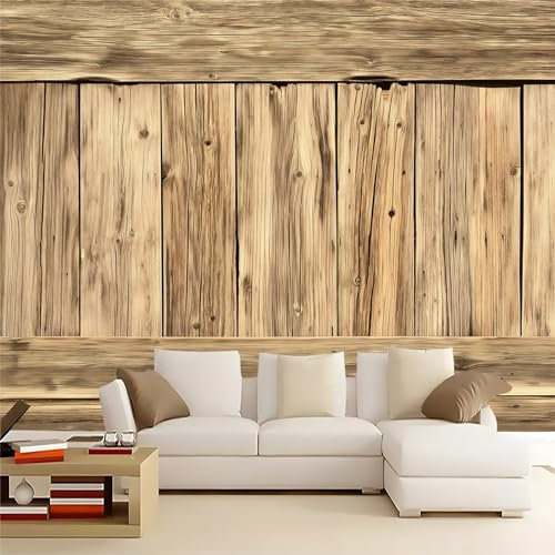 Vlies Fototapete Alte Scheune Gealterte Holzbretter 3D Effekt 400 x 280 cm - Foto Tapete Schlafzimmer Wohnzimmer Moderne Vliestapete UV-Beständig Wandtapete Motivtapeten Dekoration - Country-Thema