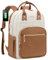 LOVEVOOK Laptop Backpack for Women 15.6 Inch, Waterproof Computer Rucksack Bag, Large Work Backpacks Womens for College Uni School Travel, Casual Daypacks, Beige-Yellow-Brown