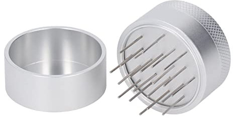 Kelepu WDT Tool Edelstahl 51MM, WDT Tool Espresso Nadel mit Feinen Nadeln,Kaffee Tamper Espresso Nadel, Kaffee Zubehör, Espresso Kaffeerührer,Espresso Kaffeerührer für Barista MIT SOCKEL FÜR HEIMBÜRO