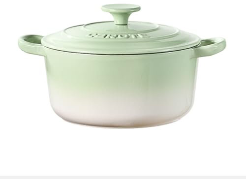 Enamel Pot cast Iron Pot Household stew Pot stew Pot Soup Pot Casserole Soup Pot stew Non-Stick Enamel Double-Ear Pot Induction Cooker Open fire Universal Enamel Soup Pot, stew Pot(22cm/8.7in,B)