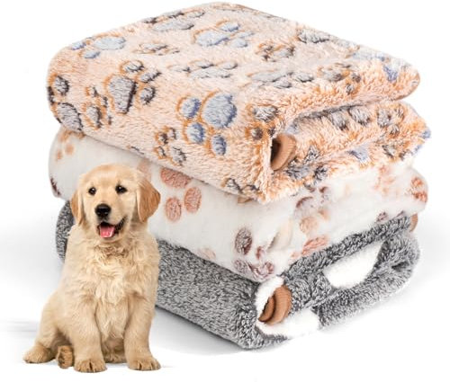 SRIZIAN 3 Stück Hundedecke, Decke für Kleine Hunde Katzendecke Schlafmatte für Schlafsofa Boden Auto (76x 53cm)