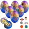 DIY Schleim Bälle Kit, Hillylolly 6 Stück Galaxy Ei Schleim, Ei Schleim Kit, Ei Galaxy Fluffy Slime, Stressabbau für Kinder Und Erwachsene (Weltraum)