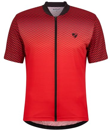 Ziener Herren NELETE Fahrradtrikot/Radtrikot - Mountainbike|Rennrad - atmungsaktiv, schnelltrocknend, elastisch, Kurzarm, red, 54