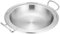 WOONEKY Kochtopf Für Spirituskocher 24 cm Durchmesser Suppentopf Stabiler Edelstahl Restaurant Silber