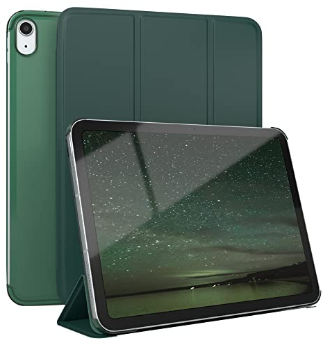 EAZY CASE - Schutzhülle für iPad 11. Generation A16 (2025) Hülle 11 Zoll Smart Cover Tablet Case Smartcase zum Aufstellen Klapphülle mit Standfunktion Sleep Wake Funktion Kunstleder Etui Nacht Grün