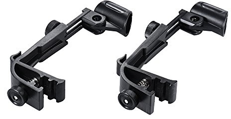Pince de Tambour, Support de Montage de Micro 2PCS, Batterie de de Microphone à L'épreuve des Chocs et Instruments de Percussion avec Bouton Tourbillonnant pour le Micro de