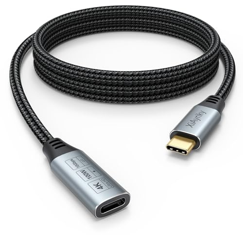 USB C Extension Cable 10FT, Long Type C Extender for Fast Charging/ Data / Monitor Video（100W/ 10Gbps/ 4K）, USBC Male to Female Cable for Galaxy S25-S22,Pixel 6-8, iPhone 16/15, iPad Pro,CarPlay,SSD