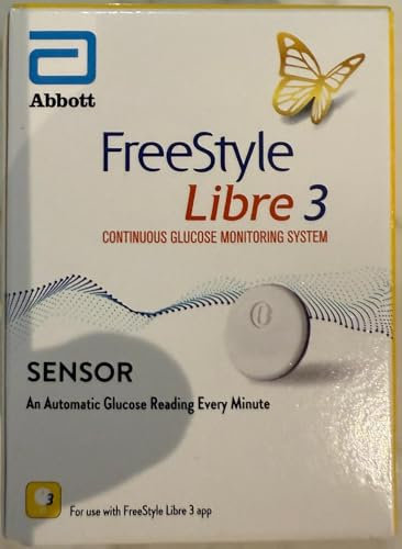 Abbott Freestyle Libre 3 Diabetes Monitoring sensor with Alcohol wipe and Adhesive Patch