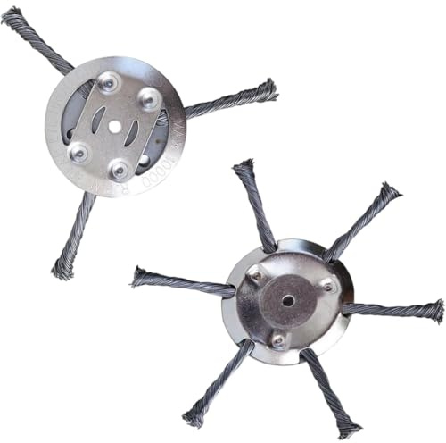 Testina per Tagliaerba in Filo di Acciaio, 2 pezzi, Testina di ricambio universale per decespugliatore erbacce, Teste Accessorio per Tosaerba, per schiuma di eliminazione efficaci e erbacce