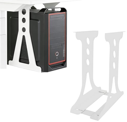 PC Halterung unter Schreibtisch, PC Untertisch Halterung, bis zu 30 kg Tragfähigkeit, Computer Aufhängung Halter für Untertisch, Heavy Duty Computergehäuse