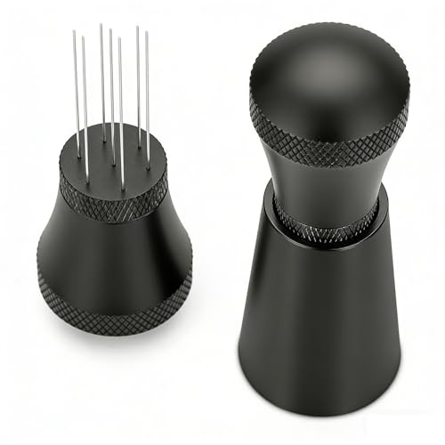 WDT Tool Espresso,Coffee Accessories Barista Distribution Tools Coffee Needle Distributor Stirrer Replaceable Stainless Steel 10 Needles Stirrers Powder Stirring Gadgets Agitator,for Lover Home Making