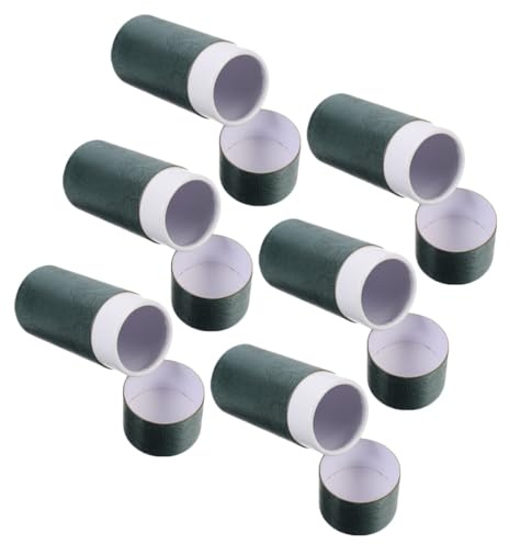 KALLORY 6pcs round Cardboard Tubes Packaging Box for Essential Oil Bottles, Paper Tubes with Lids, Creative Design, Elegant and Sophisticated Appearance, Suitable for Gift Wrapping