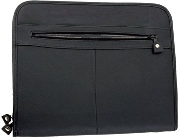 Alassio 30013 - Reißverschlussmappe Milano, DIN A4, aus Leder, schwarz, ca. 36 × 29 × 5 cm