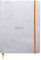 RHODIA 117551C - Silver Flexible Notebook - 19x25 cm - Dot Dot - 160 pages - Ivory Clairefontaine Paper 90 g/m - Bookmark, Elastic Closure - Faux Leather Cover - Rhodiarama Collection