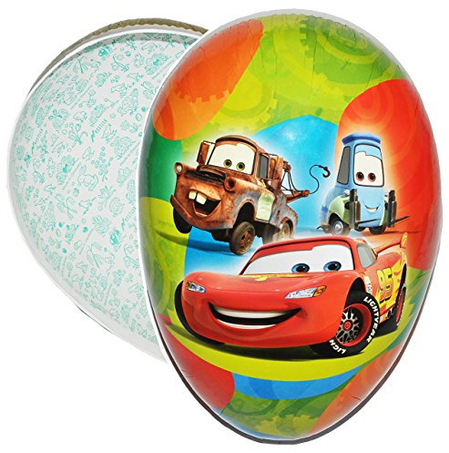 alles-meine.de GmbH XXL - Füll - Pappei 38 cm - Cars - Lightning McQueen - Auto - Osterei/Ei zum Befüllen - Deko Pappe Papp Pappeier - Dekoei Pappostereier Füllen - Osterde..