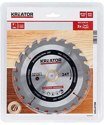 KREATOR Holzsägeblatt 185mm24d KRT020414