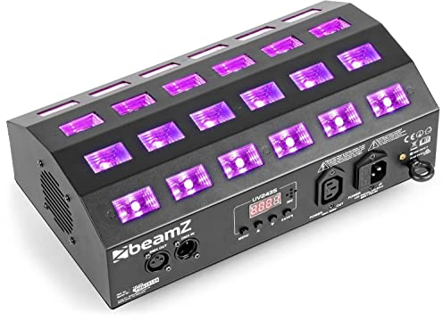 Beamz BUV463 LED UV Strobe 24x3W DMX/Standalone 7 DMX-Kanäle 85W schwarz