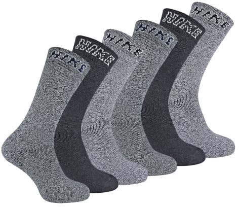 Sock Snob - 6 Pairs HIKE Mens Summer Cushioned Cotton Hiking Socks