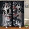 Chickw1 Duschvorhang Anti-Schimmel & Wasserdicht, 3D Gothic Blumen Thriller Schädel Dekoration Duschvorhang mit 12 Duschvorhangringe für Badezimmer (180x180cm,Große Flucht)