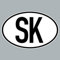 GreenIT SK Aufkleber Auto Sticker SVK Slowakei Länderkennzeichen Zeichen Symbol 4061963019900