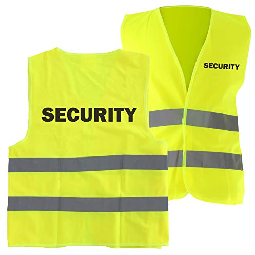 10 Stück Warnweste SECURITY Sicherheitsweste mit Druck auf Rücken und Brust