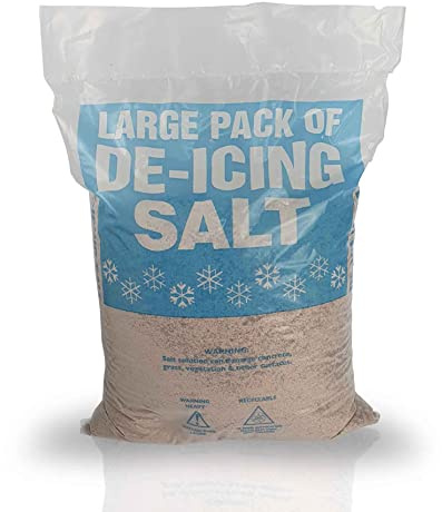 Rock Salt for deicing driveways patios car Parks pavements 25kg