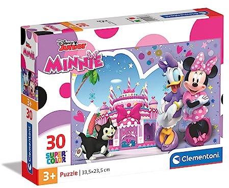 Clementoni - 20268 - Supercolor Puzzle Disney Minnie - 30 Pieces - Jigsaw Puzzle For Kids Age 3