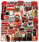 50pcs Cute Cartoon London Bus Stickers for Kids,Waterproof Vinyl Stickers for Water Bottle,Laptop,Dairy,Scrapbook,Skateboard