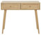 AltoBuy Maya - Console 2 Tiroirs Effet Bois et Façades Rotin