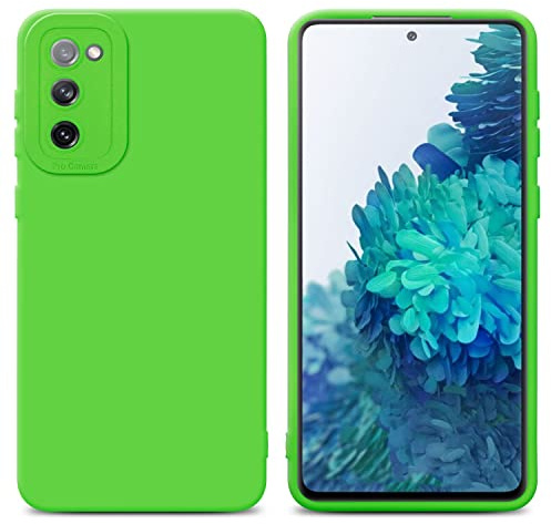 Cadorabo Hülle kompatibel mit Samsung Galaxy S20 FE Schutzhülle TPU Silikon Case Liquid Design mit Kameraschutz Slim Kratzfest Weiche Gummi mit Rundumschutz Case Hülle für Galaxy S20 FE in Grün