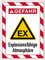 Aufkleber Sicherheits Hinweis Warn- und Gefahrkombi Schild Folie selbstklebend | Variante wählbar 15x20cm Made in Germany, Größe: EX