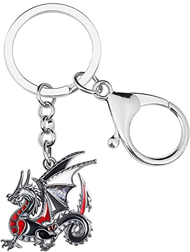 DALANE Alliage D’émail Nouveauté Dragon Porte-clés Dinosaure Porte-clés Mode Bijoux pour Femmes Filles Cadeaux