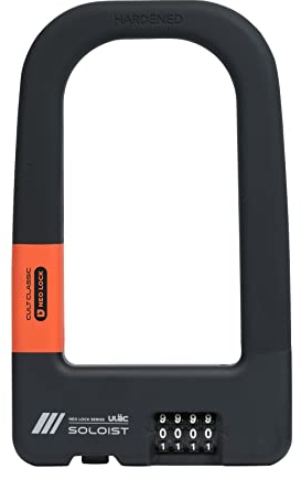 ULAC - Candado Bicicleta U-Lock Soloist Combo | Cerradura Antirrobo de Código en U de Resistente Acero Endurecido | 10.000 Combinaciones | Seguridad 14mm Anti Robos | Bici, Moto, Patinete