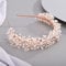 BERYUAN Bridal Crown for Bride Bridesmaid Pearl Crystal Hair Piece (rose gold)