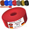 MAS Premium Cable de 5 a 100 m H07 V-K 6 mm² negro, marrón, azul oscuro, amarillo verdoso, gris, rojo o azul claro, cable individual flexible (rojo, 50 m)