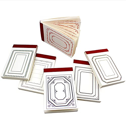 Diuhofart 300 Stück Vintage-Scrapbook-Papieretiketten für Junk-Journaling, verschiedene Farben, gestanzte Rahmen, Ästhetik, dekoratives Papier für Scrapbooking, Collagen, Kartenherstellung