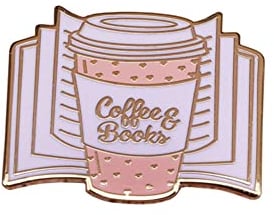 Broche en forme de livres de café en émail pour étudiants, cartable, manteau, sac, accessoire de décoration à faire soi-même, cadeau d'anniversaire, amateurs de livres de café, Métal