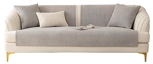 WULTNICEW Sofa Überzug l Form ecksofa Sofabezug 2/3/4 Sitzer Sofaschoner rutschfest Sofa/Couch Überwurfdecke Sofaschutz Katze/Hunde (Grau, 70X180cm)