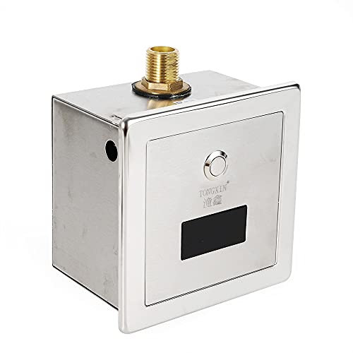 G(1/2) Robinet de rinçage pour urinoir à capteur d'urinoir automatique avec capteur d'urinoir et chasse d'eau hygiénique cachée