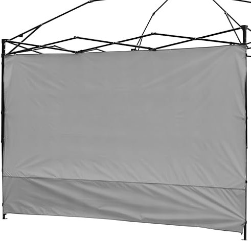 Baldachin-Sonnenwand, 1 Stück, Zelt-Seitenwand für 3 x 3 m Pop-Up-Baldachin, wasserdicht mit silberfarbener Beschichtung für 3M gerades Bein-Pavillons, Outdoor-sofortige Vordächer, 1 Packung nur graue