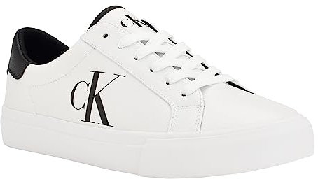 Calvin Klein Herren Rex Sneaker, Weiß/Schwarz, 42 EU