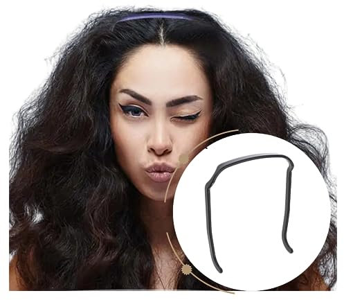 Serre-tête carré pour cheveux bouclés épais et grandes têtes, bandeau élégant ressemblant à des lunettes de soleil, accessoire pour cheveux pour homme/femme (1 pièce, noir)